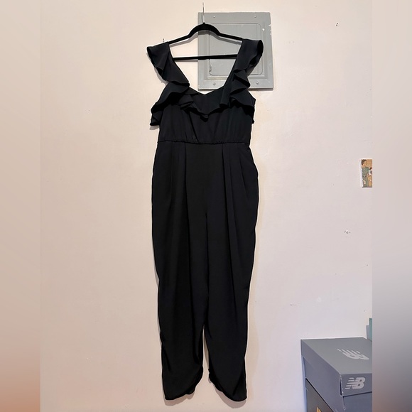 Tibi Silk Jumpsuit w/ Ruffle Straps - Picture 7 of 11